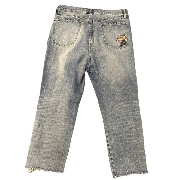 Juicy Jeans By Juicy Couture Women’s 29 Blue Distressed Flowers - Picture 16 of 16